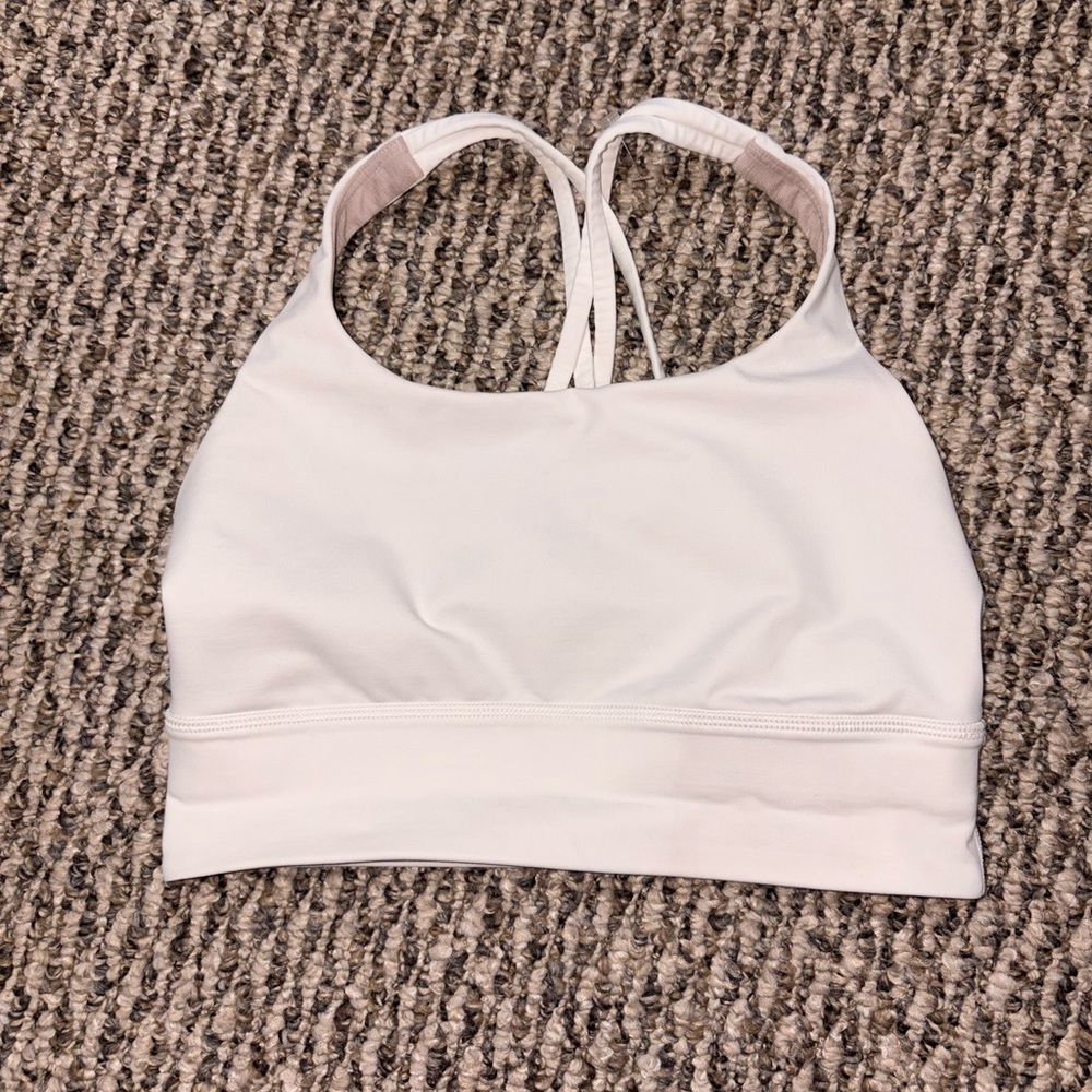 lululemon athletica White Strappy High-Neck Sports Bra